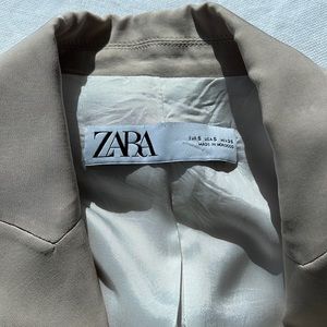 Zara tan blazer double breasted